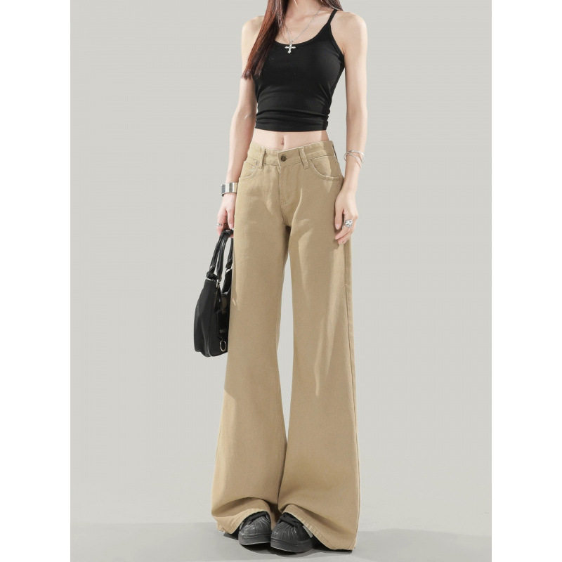 阔腿女款牛仔裤微喇低腰直筒不贴腿微喇裤女小个子显瘦裤子女款秋,女装/女士精品,牛仔裤,淘宝优惠券,粉丝福利购,淘宝优惠卷