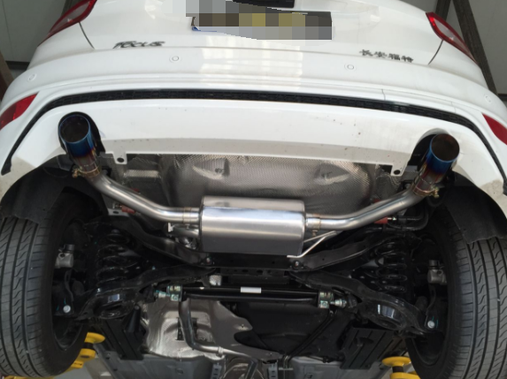 福克斯1.5t改装排气管不锈钢汽车消声器尾喉遥控阀门中尾回压m鼓