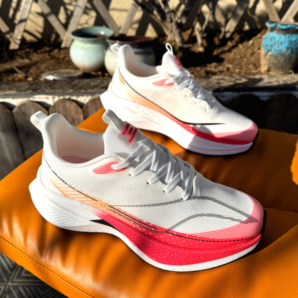 鹭威男士运动鞋2026夏季新款超轻爆米花防滑底网布透气跑步鞋网鞋