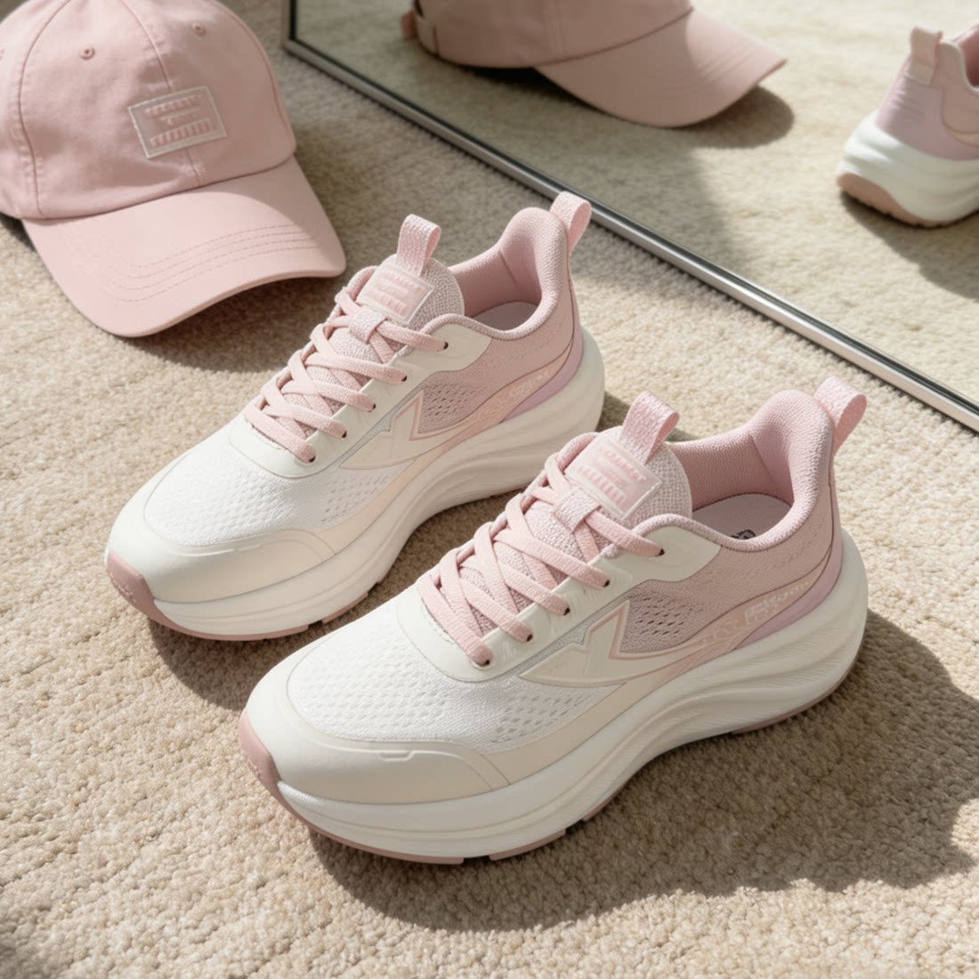 鹭威女鞋2026夏季新款韩版爆款潮鞋超轻防滑爆米花女运动鞋跑步鞋