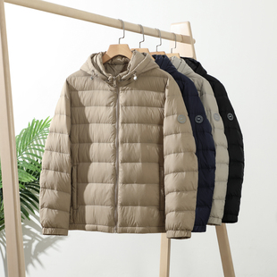 保暖不臃肿!90鸭绒!男士冬季时尚轻便百搭可拆卸连帽羽绒服外套