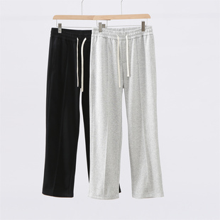 春秋松紧腰垂感直筒休闲裤 舒适推荐 棉感亲肤透气 男士 运动卫裤