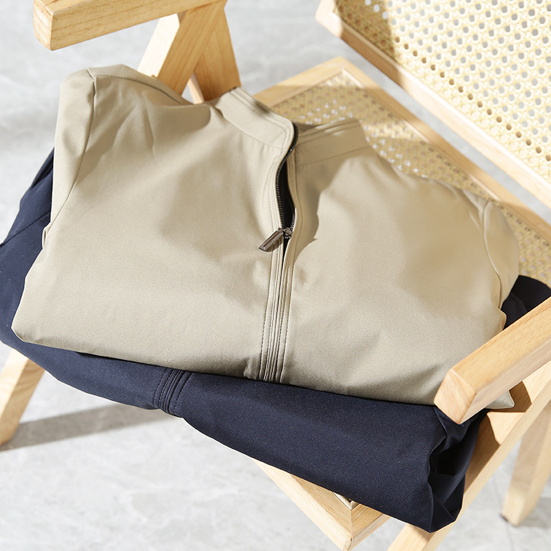 品质盛典!高密抗皱 挺括有型 春季男士商务通勤外套立领休闲夹克