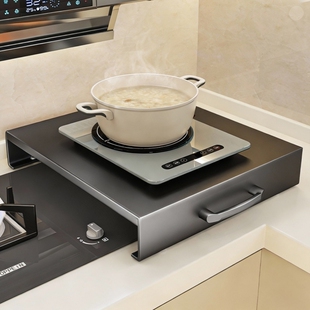 瓦斯炉盖板罩瓦斯竈盖板竈台架托电磁炉支架台面厨房置物架多功能