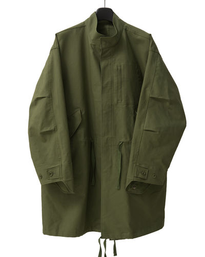 直邮设计师品牌大号鱼尾派克大衣