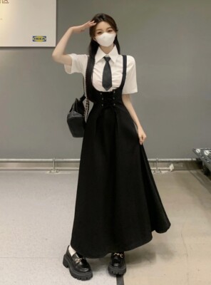 成人礼女孩礼服高中生背带连衣裙