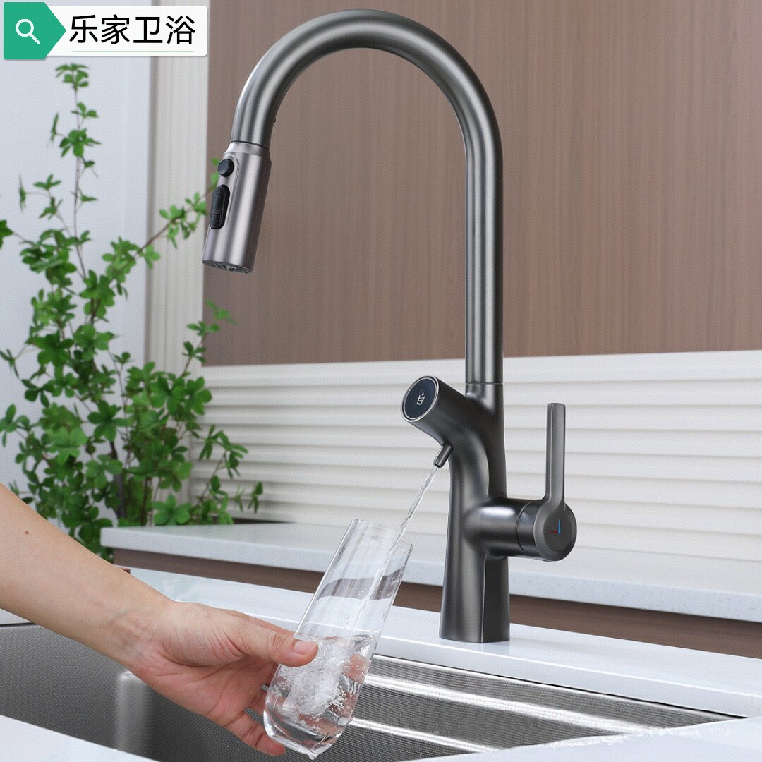 新款跨境水槽厨房水龙头家用冷热龙头三合一功能净水器防溅水