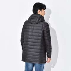 2025新款轻薄羽绒服男士中长款加大码薄款修身冬装外套时尚超轻便