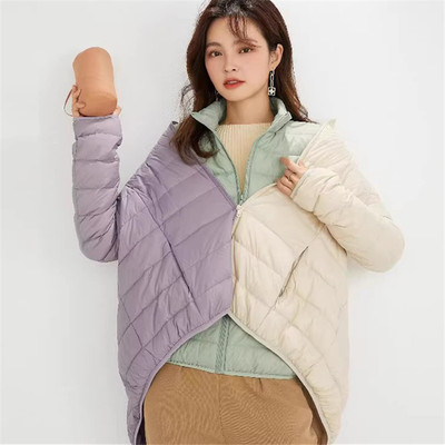 羽绒服女装轻薄外套轻便短款大码
