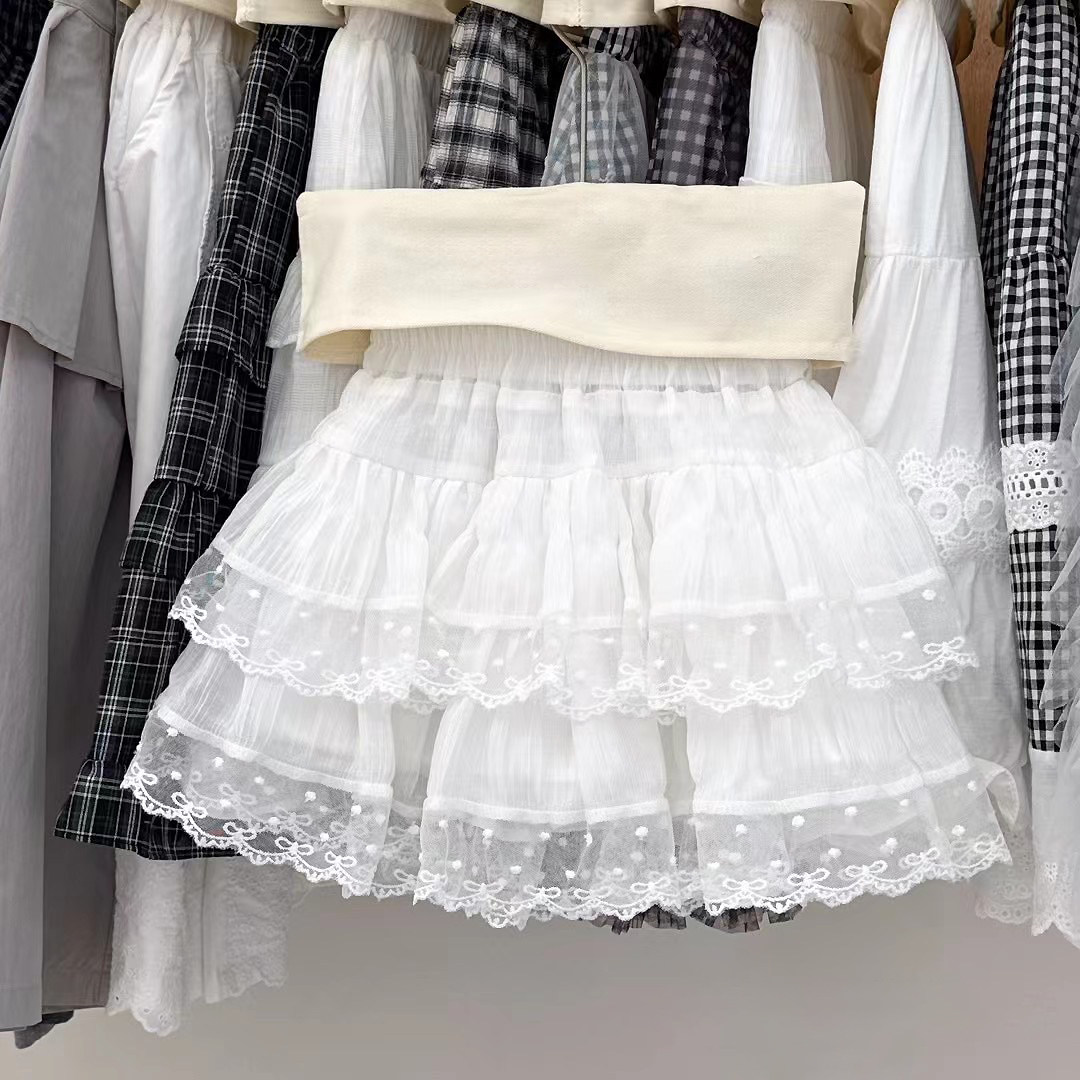 女童甜美蕾丝边蛋糕裙韩版儿童时尚白色公主裙子宝宝蓬蓬纱半身裙,童装/婴儿装/亲子装,半身裙,淘宝优惠券,粉丝福利购,淘宝优惠卷