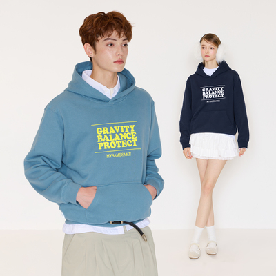 MYSAMESAME刺绣字母logo连帽卫衣