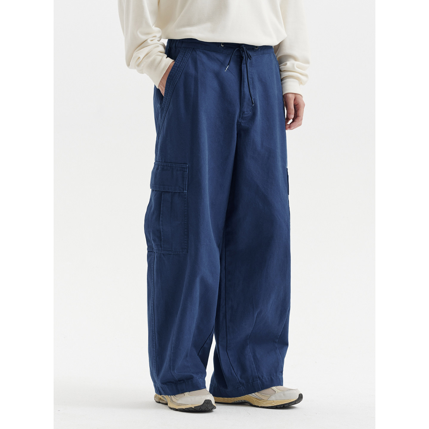 BUTTBILL 25AW重磅厚帆布纯棉日系工装裤复古宽松阔腿休闲长裤男