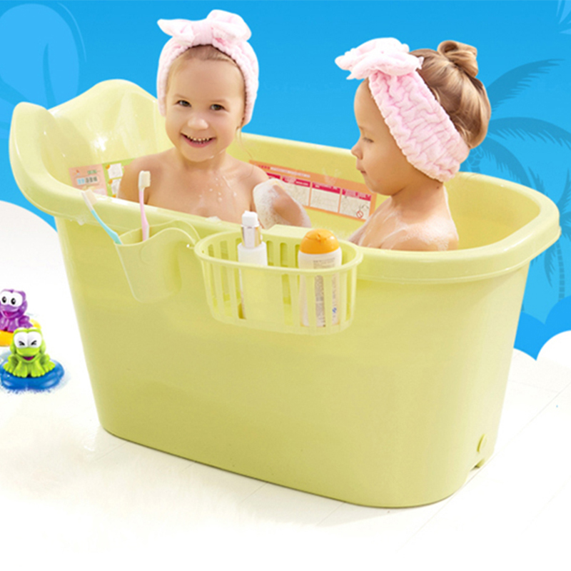 宝宝浴盆加厚儿童洗澡桶特大号儿童可伸直腿沐