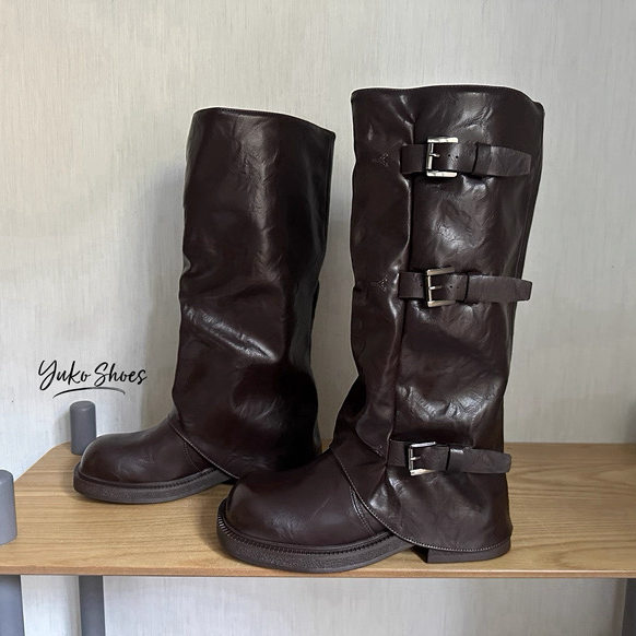 35#36#特！厚底时尚辣妹裤管靴！慵懒高筒不过膝西部骑士靴堆堆靴,女鞋,骑士靴,淘宝优惠券,粉丝福利购,淘宝优惠卷