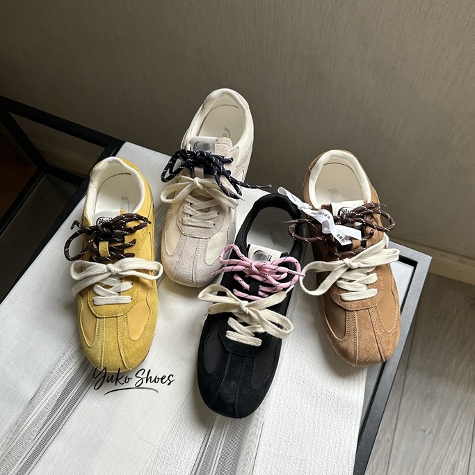 撞色双鞋带内增高真皮德训鞋阿甘