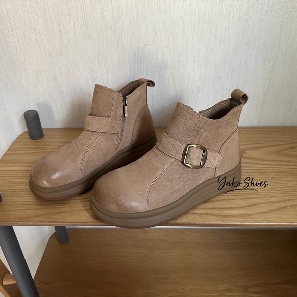特！品质！头层牛皮厚底高筒保暖短靴真皮休闲勃肯靴子切尔西复古,女鞋,勃肯鞋/软木鞋,淘宝优惠券,粉丝福利购,淘宝优惠卷