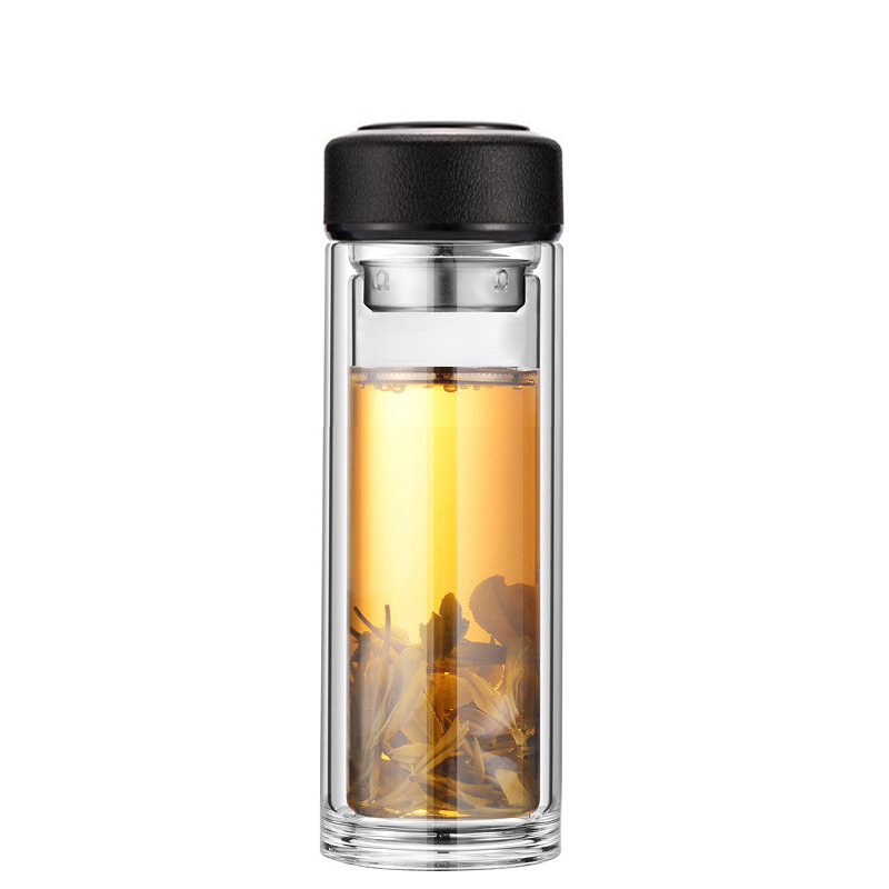 双层玻璃杯加厚过滤高水杯子