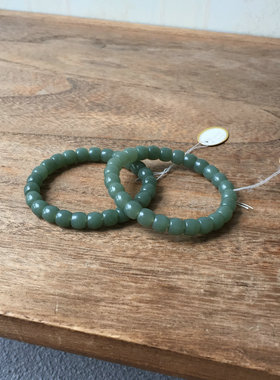 天然和田玉青白玉且末料手链女款