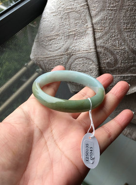 天然A货缅甸料翡翠双色玉镯子女