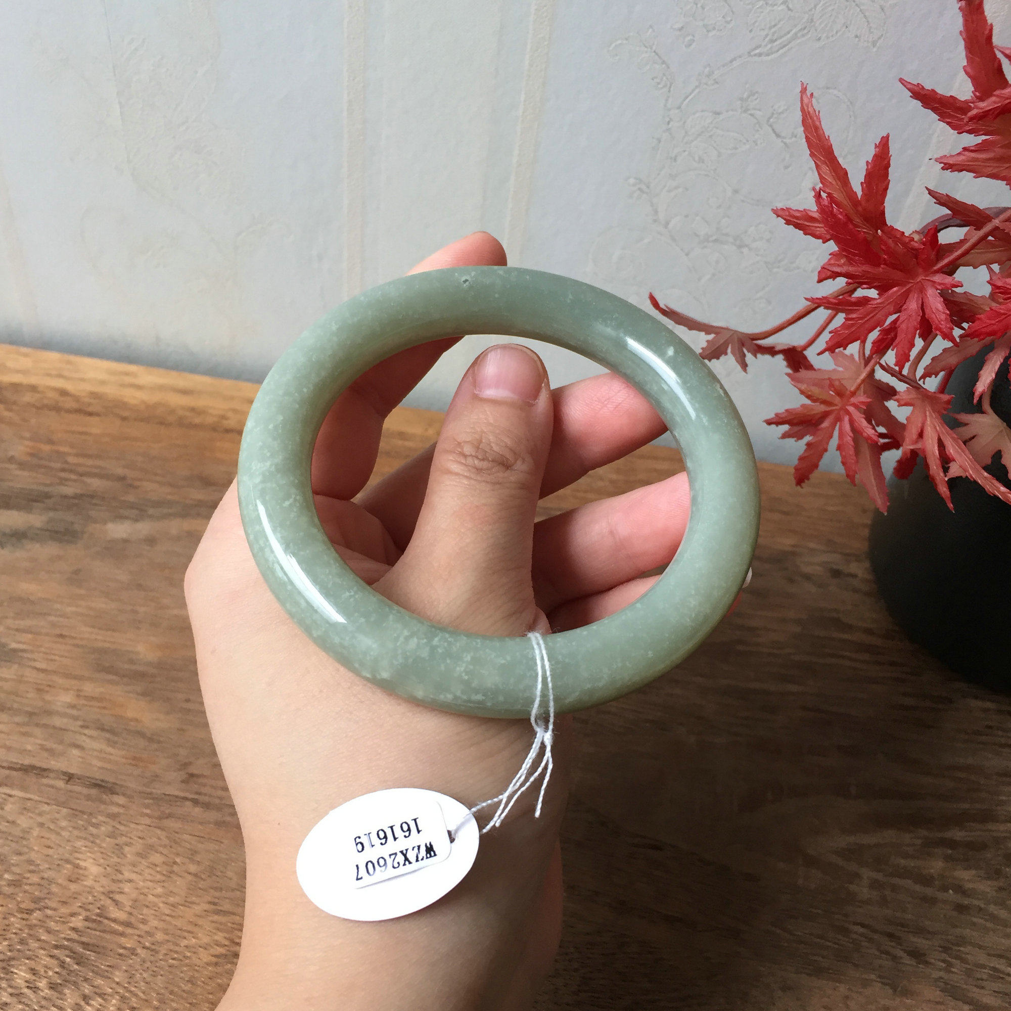 天然正品新疆且末料青白玉镯子女