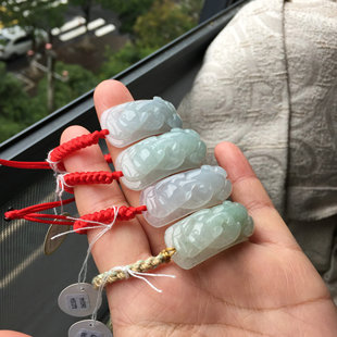 天然A货缅甸料翡翠貔貅手链 编织手牌女款 天然玉石饰品首饰 保真