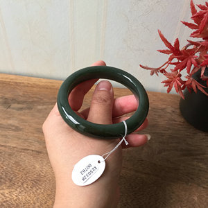 天然正品和田玉青糖玉正圈手镯女