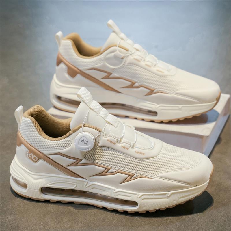 男鞋运动鞋秋冬季2025新款潮流休闲旋钮扣学生全掌气垫休闲老爹鞋