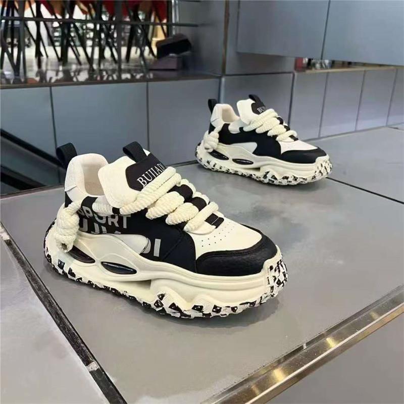 网红潮牌男鞋秋冬季2025新款高级感休闲运动厚底青少年学生老爹鞋