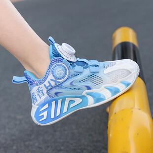 男童运动鞋2025夏季新款网面透气儿童单网鞋中大童薄款男孩篮球鞋