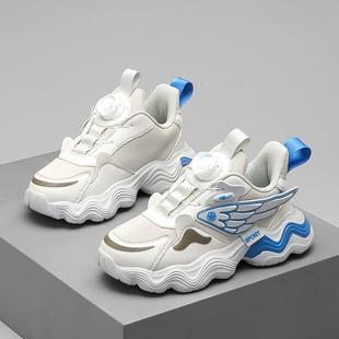 中大童旋转纽扣男孩老爹鞋 男童鞋 儿童皮面运动单鞋 2025新款 子春款