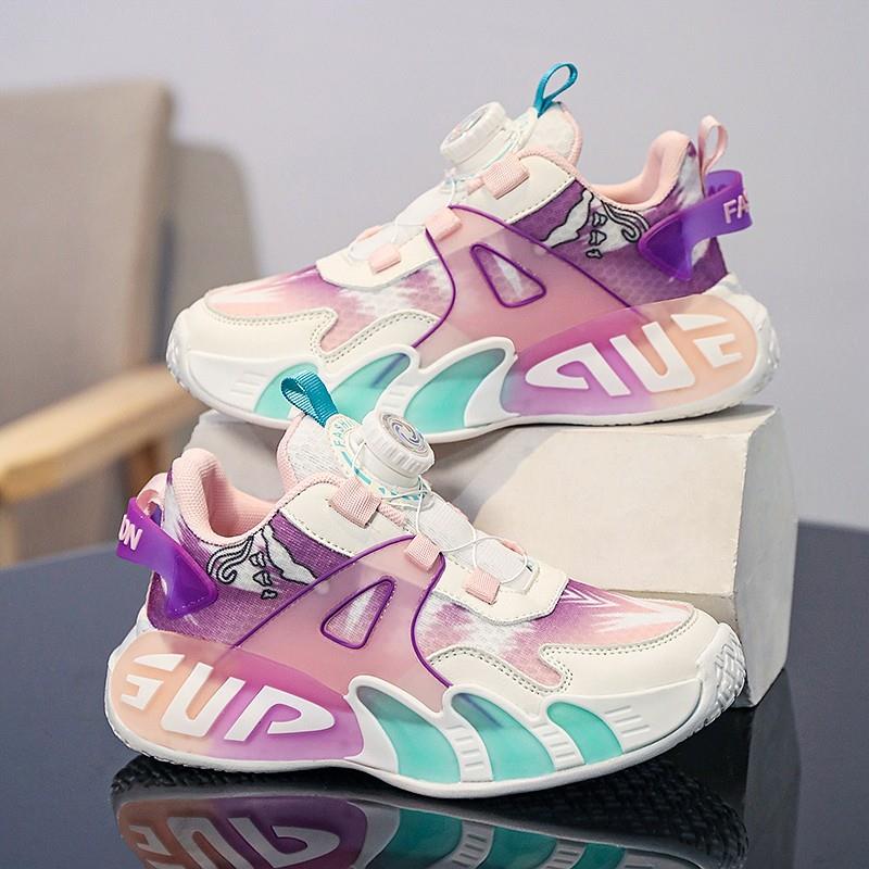 女童鞋春季2025新款儿童网面透气运动鞋中大童防滑耐磨女孩篮球鞋