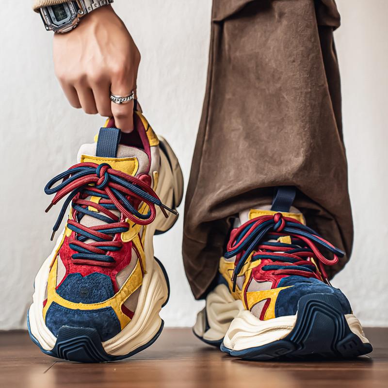 小众原创男鞋冬季2025新款网红潮牌运动休闲厚底青少年学生老爹鞋