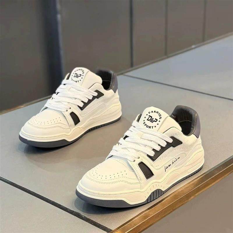 莆田男鞋冬季潮流百搭运动休闲板鞋2025新款青少年学生皮面小白鞋,流行男鞋,休闲板鞋,淘宝优惠券,粉丝福利购,淘宝优惠卷