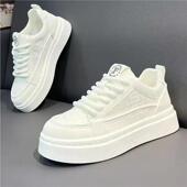 透气网面厚底轻便运动休闲鞋 夏季 男士 秋季 小白鞋 百搭舒适板鞋 男鞋