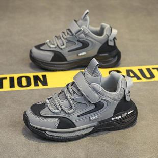 中大童秋冬潮牌男孩老爹鞋 男童鞋 皮面防水儿童运动鞋 2025新款 秋季