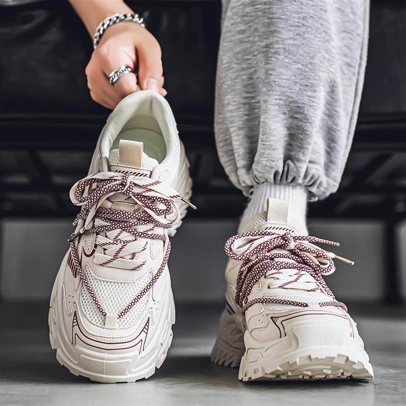 高级感男鞋秋冬季初中学生运动休闲厚底跑步耐磨老爹潮鞋2025新款,流行男鞋,单鞋,淘宝优惠券,粉丝福利购,淘宝优惠卷