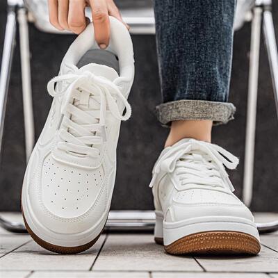 男鞋小白鞋冬季2025新款中大童学生韩版百搭运动休闲德行阿甘板鞋