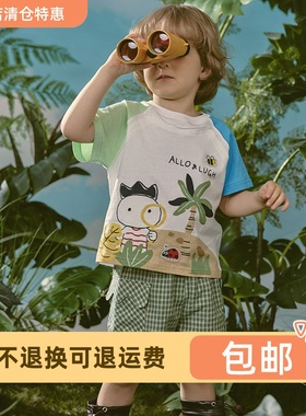 24夏女童高腰休闲格子短裤allolugh阿路和如商场同款ABDD1PT201