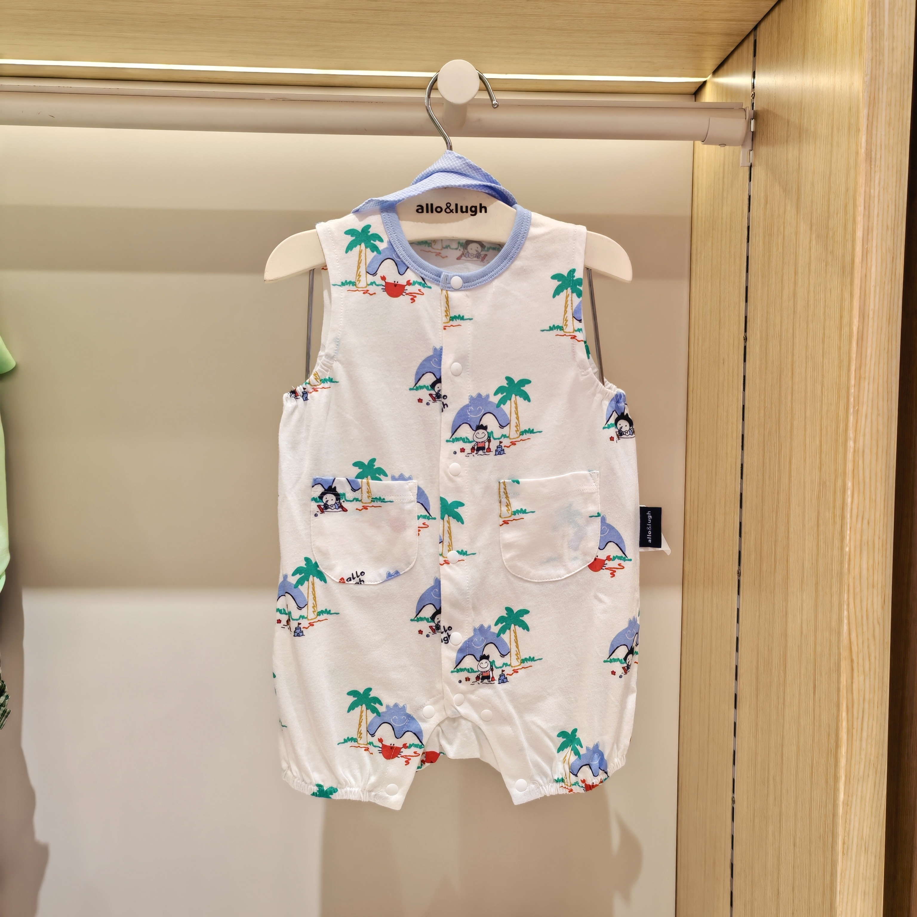 婴儿衣服夏薄款新生连体衣包屁衣allolugh阿路和如童装ABDD1SU212