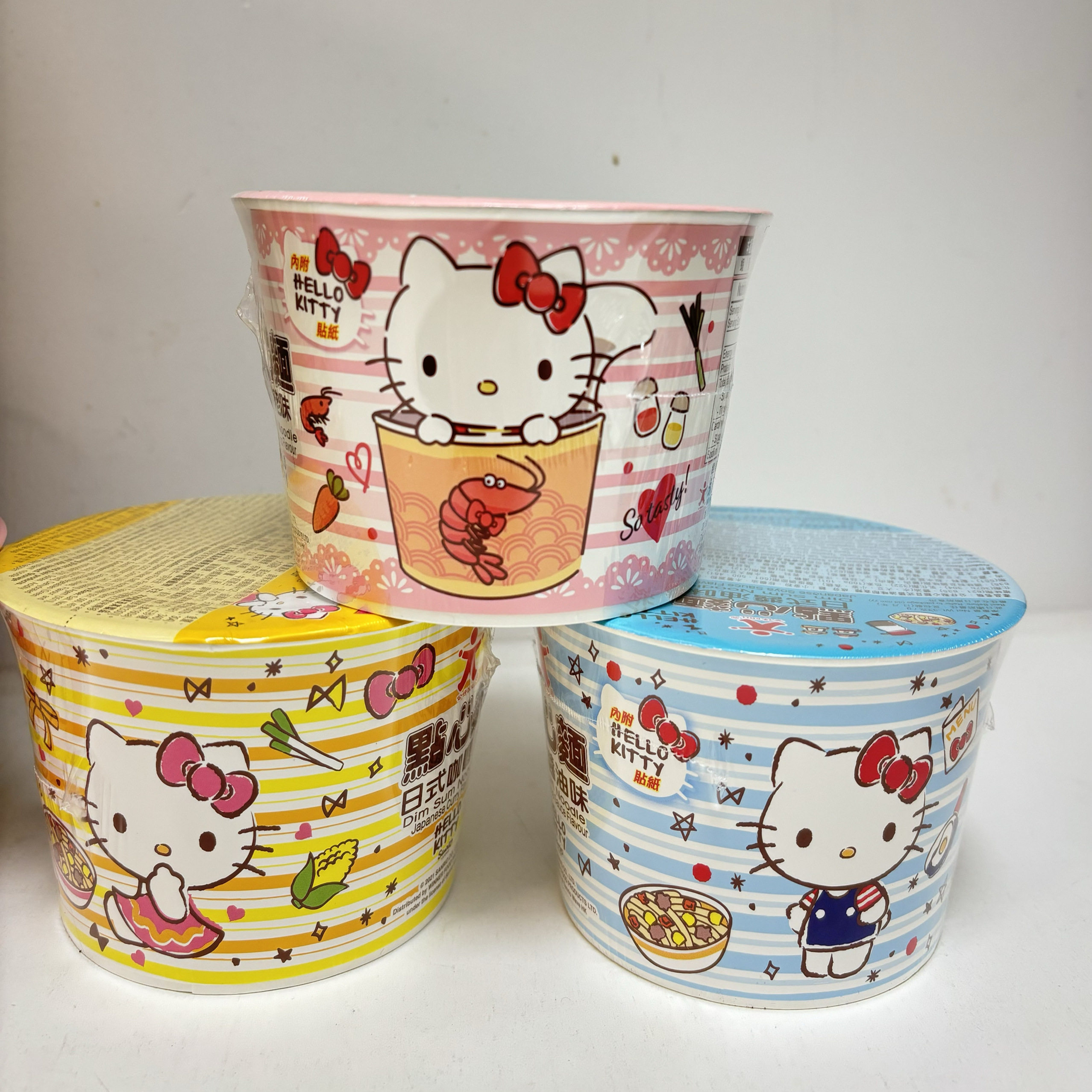 香港版公仔面HelloKitty凯蒂猫点心面迷你冲泡面速食方便杯面碗面