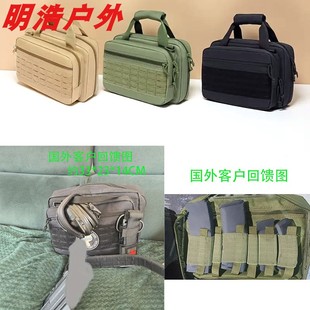 新Tactical Range Bag Zippered Pockets Mesh Holds 2 Pistols