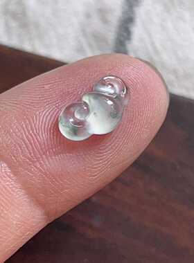 翠都翡翠珠宝天然A货玉石裸石镶嵌戒面送证书飘花如意100195