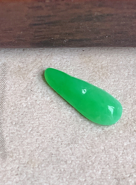 翠都翡翠珠宝缅甸天然A货玉石镶嵌戒面冰种阳绿四季豆wz000110