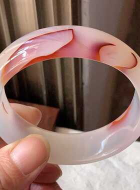 翠都翡翠珠宝双彩宽边玛瑙61.2玉髓手镯183250