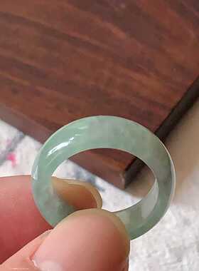 天然缅甸翡翠A货玉石珠宝新品送鉴定证书浅绿19号戒指环206072