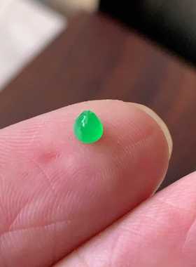 翠都翡翠珠宝缅甸天然A货玉石裸石镶嵌面冰种阳绿蛋面200624