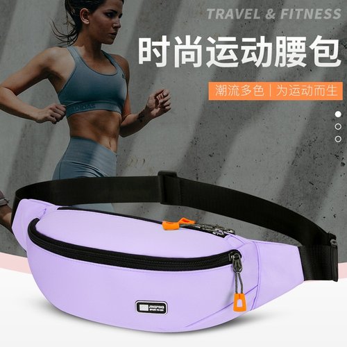 腰包新款胸包女简约大容量户外收纳手机腰包户外运动腰包