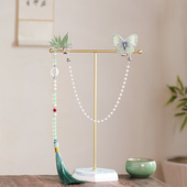 新中式 防风夹宋制复古门襟配饰长流苏古典旗袍压襟汉服防风链饰品