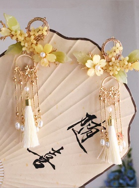 中秋桂花发簪发夹桂花香头饰