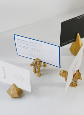 黄铜轻奢风卡片夹hornplease